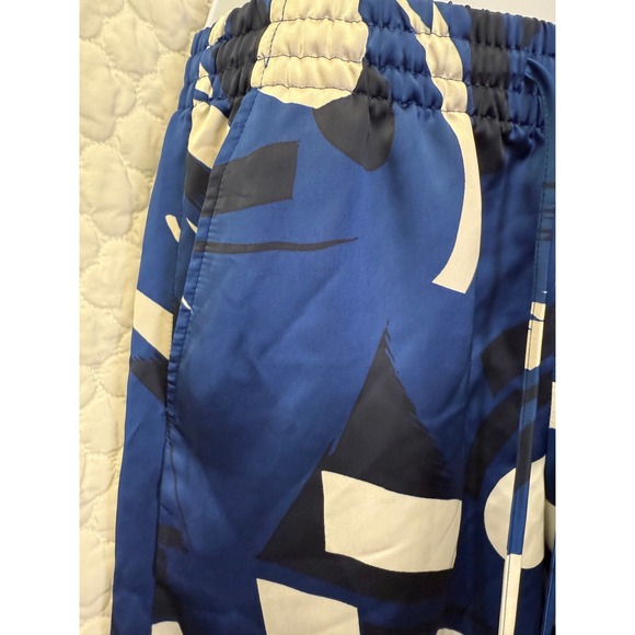 Lauren Ralph‎ Lauren Geometric-Print Charmeuse Wide-Leg Trouser Small Petite - Picture 4 of 7